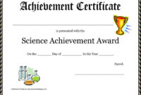 12 Achievement Award Templates Free Download In Science Award Certificate Templates
