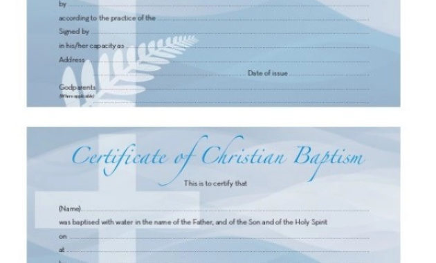 12 Baptism Certificate Templates Free Printable Word With Printable Baptism Certificate Template Word Free