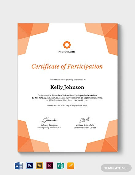12 Free Participation Certificate Templates Word Psd Within Quality Pageant Certificate Template