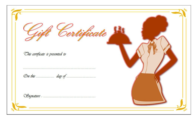 12 Free Printable Restaurant Gift Certificate Templates For Free Dinner Certificate Template Free