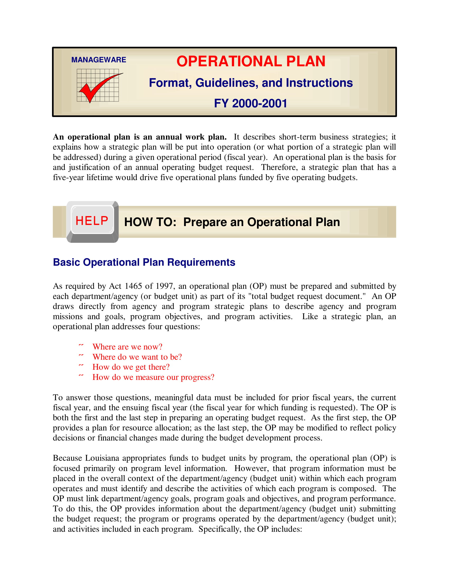 12 Operations Management Plan Template Examples Pdf With Regard To Free Business Plan Template Australia