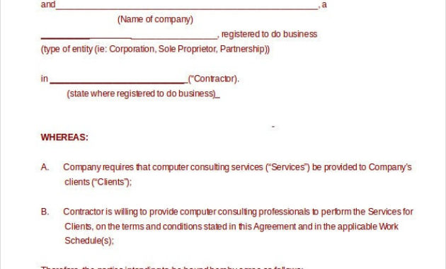 12 Simple Subcontractor Agreement Templates Word Pdf Pertaining To General Contractor Business Plan Template