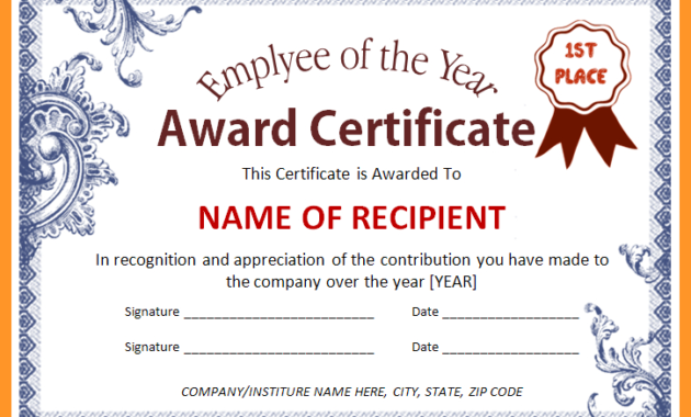 1213 Sample Certificate Of Recognition Awards Throughout Quality Sample Certificate Of Recognition Template