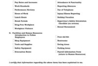 13 Employee Orientation Checklist Templates Word Excel For New Employee Orientation Agenda Template