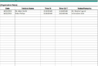 13 Free Sample Visitor Log Templates Printable Samples In Free Boring Log Template
