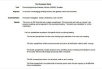 13 Meeting Itinerary Templates Doc Pdf Free Pertaining To Meeting Recap Template