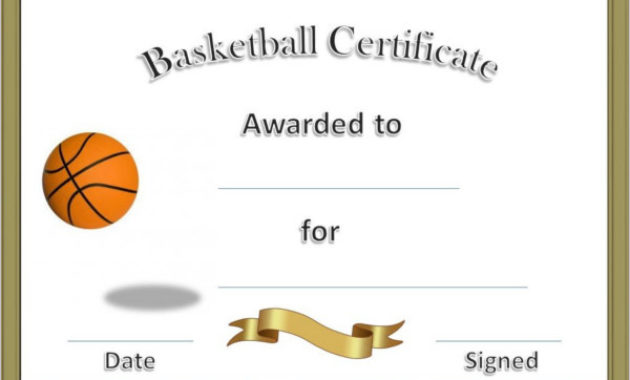 14 Basketball Certificate Templates Free Premium For Basketball Certificate Template