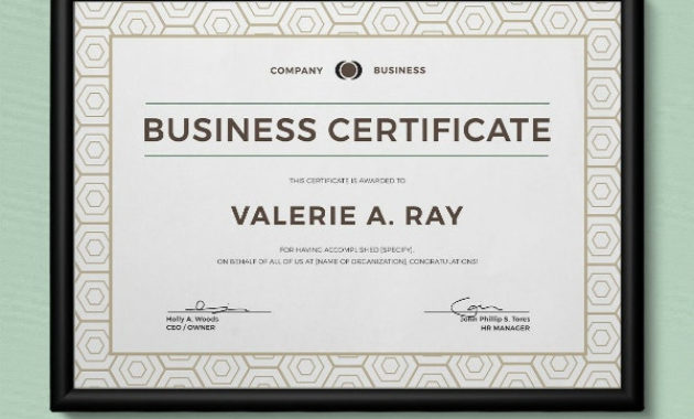 14 Business Certificate Templates Illustrator Ms Word Regarding Free Indesign Certificate Template