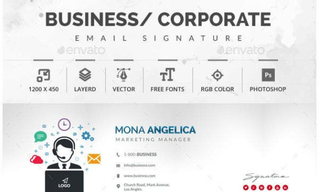 14 Business Manager Email Signature Templates Psd Ai Throughout Business Promotion Email Template