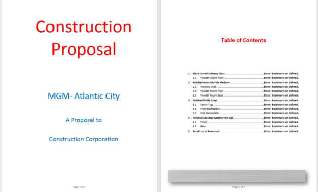 14 Free Construction Proposal Templates In Ms Word Templates Throughout Free Proposal Templates For Word