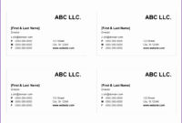 14 Microsoft Excel Business Card Template Excel Throughout Microsoft Templates For Business Cards