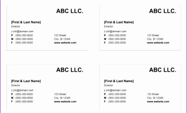 14 Microsoft Excel Business Card Template Excel Throughout Microsoft Templates For Business Cards