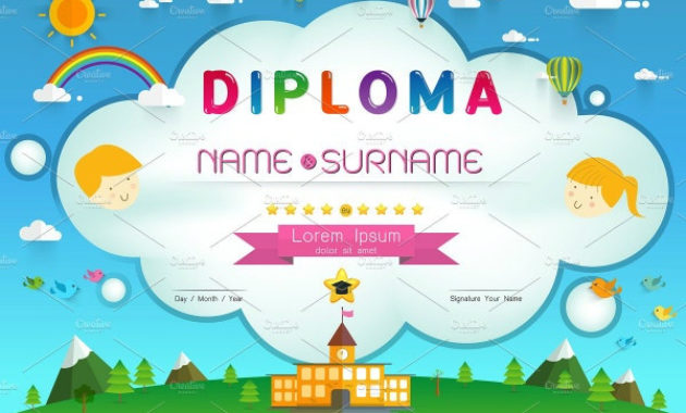 14 Preschool Graduation Certificate Designs Templates Pertaining To Preschool Graduation Certificate Template Free
