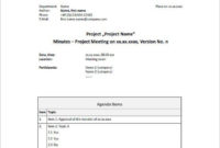 14 Project Meeting Minutes Template Google Docs Word For Project Meeting Minutes Template Word