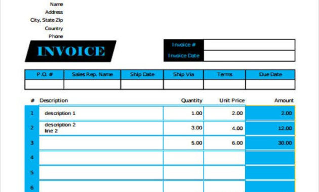14 Simple Invoice Templates Free Word Pdf Format With Free Business Invoice Template Downloads