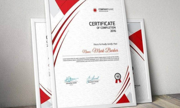 14 Training Completion Certificate Designs Templates With Tattoo Certificates Top 7 Cool Free Templates
