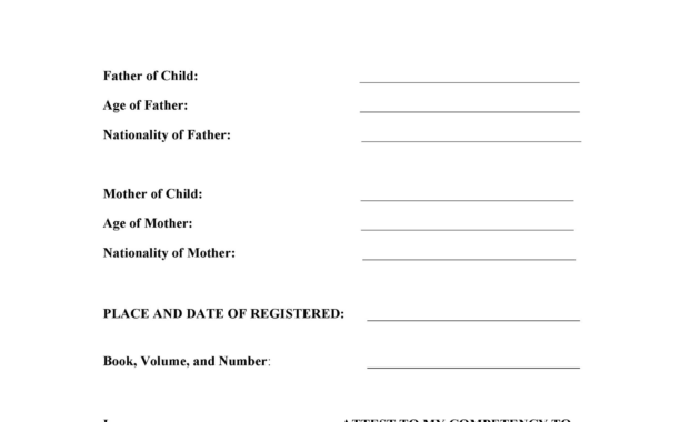 15 Birth Certificate Templates Word Pdf Template Lab Pertaining To Baby Death Certificate Template