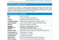 15 Committee Meeting Agenda Templates Free Sample For Awesome Management Meeting Agenda Template