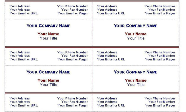 15 Design Business Card Template Word Images Free Intended For Blank Business Card Template For Word