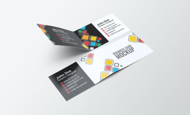 15 Folded Card Mockup Psd Templates Mockuptree Intended For Fold Over Business Card Template