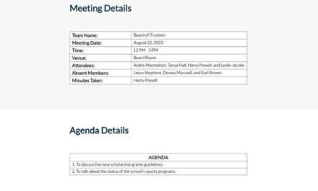15 Free Board Meeting Minutes Templates Microsoft Word For Best First Nonprofit Board Meeting Agenda Template