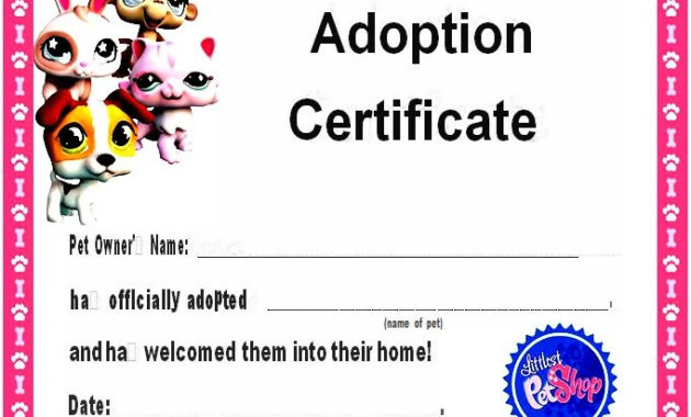 15 Free Printable Real Fake Adoption Certificate Templates With Child Adoption Certificate Template Editable