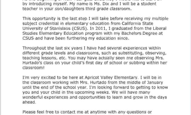 16 Meet The Student Teacher Letter Template Examples Regarding Meet The Teacher Letter Template