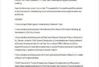 16 Notice Of Meeting Templates Google Docs Ms Word With Free Corporate Board Of Directors Meeting Agenda Template