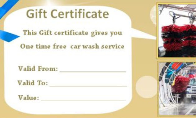 16 Personalized Auto Detailing Gift Certificate Templates With Printable Automotive Gift Certificate Template