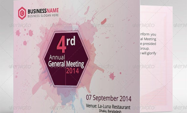 17 Business Meeting Invitation Templates Psd Vector Inside Meeting Invite Template