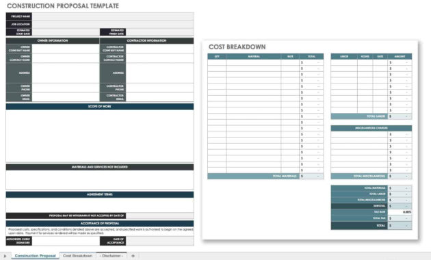 17 Free Project Proposal Templates Tips Smartsheet Regarding Free Construction Business Plan Template