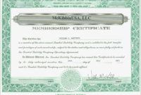 17 Great Llc Member Certificate Template For 2020 2020 In Llc Membership Certificate Template