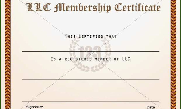 17 Great Llc Member Certificate Template For 2020 2020 Regarding Best Llc Membership Certificate Template