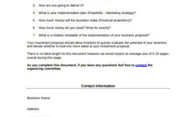 17 Investment Proposal Templates Google Docs Word Regarding Quality Investor Proposal Template