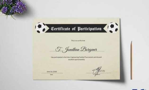 17 Sample Football Certificate Templates To Download Regarding Printable Youth Football Certificate Templates