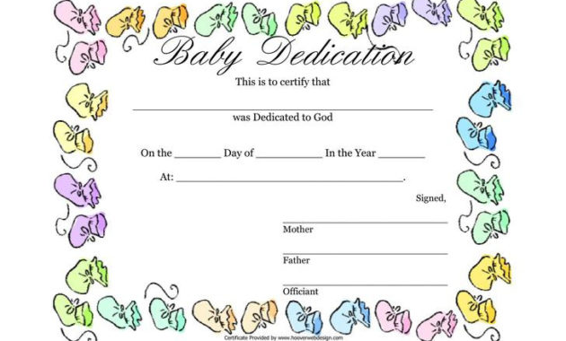 18 Baby Dedication Certificate Template Free Download Throughout Amazing Free Printable Baby Dedication Certificate Templates