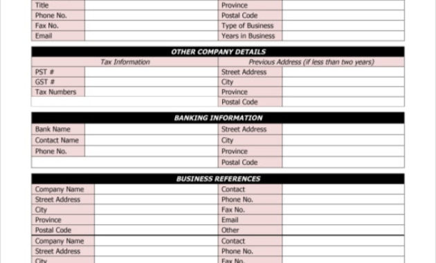 18 Credit Application Templates Free Google Docs Pertaining To Business Account Application Form Template