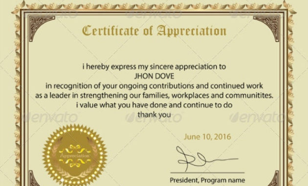 18 Employee Certificate Of Appreciation Designs With Awesome Free Template For Certificate Of Recognition
