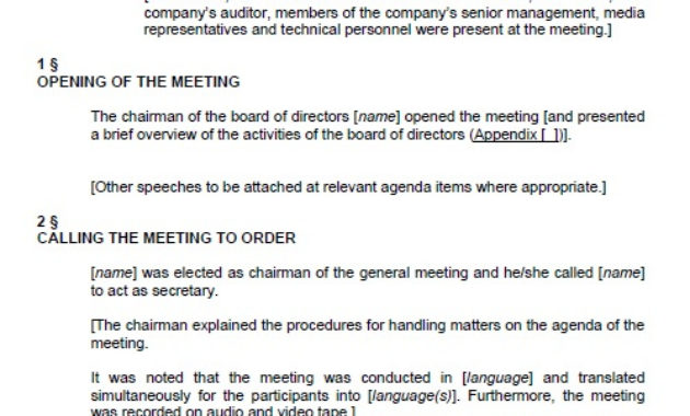 18 Free Annual Meeting Agenda Templates Ms Office Documents Pertaining To Quality Financial Meeting Agenda Template