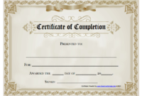 18 Free Certificate Of Completion Templates Utemplates With Best Blank Certificate Templates Free Download