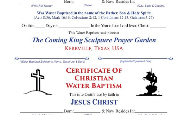 18 Sample Baptism Certificate Templates Free Sample Within Quality Christian Baptism Certificate Template
