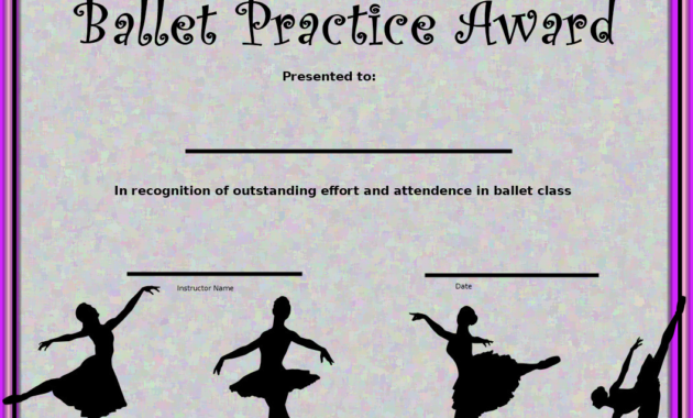 19 Free Certificate Borders Templates Free Cliparts That With Ballet Certificate Template