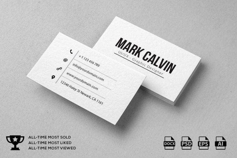 19 Modern Business Card Templates Psd Ai Word Free Inside Plain Business Card Template Word