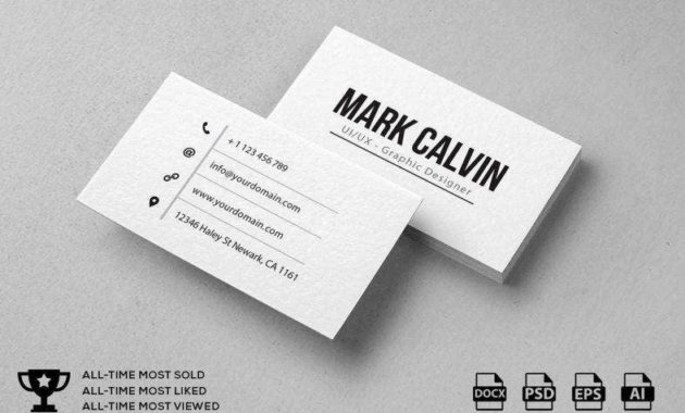 19 Modern Business Card Templates Psd Ai Word Free Throughout Plain Business Card Template Microsoft Word