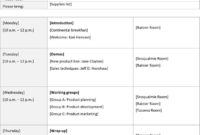 2 Weekly Agenda Template Free Download With Regard To Weekly Meeting Agenda Template