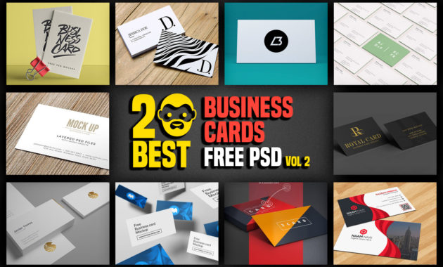 20 Best Business Cards Free Psd Vol 2 Psddaddy For Business Card Size Template Psd