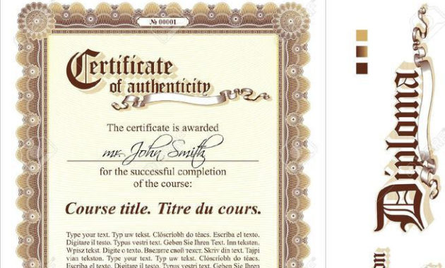 20 Certificate Of Authenticity Templates Free Download Inside Authenticity Certificate Templates Free