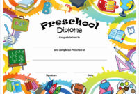 20 Editable Kindergarten Graduation Certificates Inside Editable Pre K Graduation Certificates