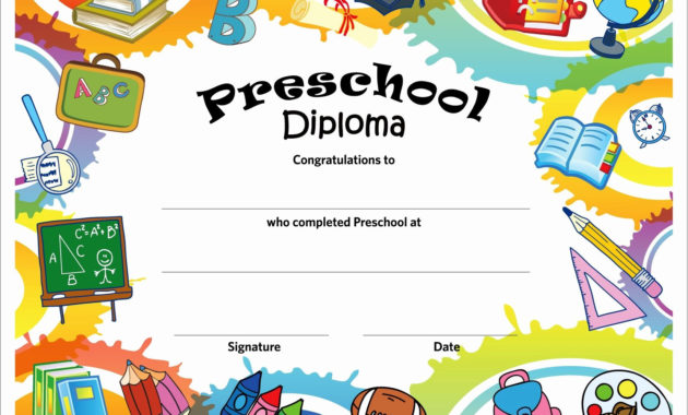 20 Editable Kindergarten Graduation Certificates Inside Editable Pre K Graduation Certificates