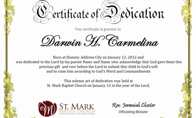 20 Free Editable Baby Dedication Certificates Within Baby Dedication Certificate Templates
